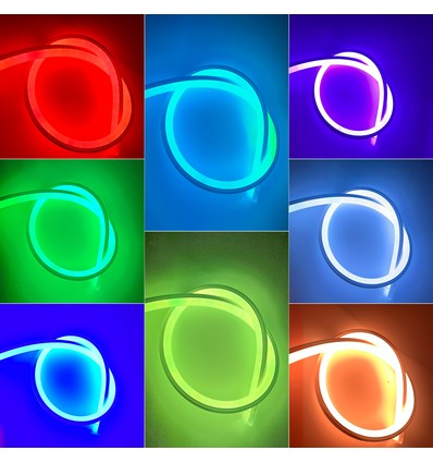 12W pro Meter RGB 16x16 Neon Flex LED - 230V, IP67