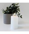 LED-Kerze 12,5cm, Schmelz-Optik, Flammeneffekt - Ø7,5cm