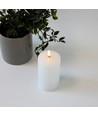 LED-Kerze 12,5cm, Schmelz-Optik, Flammeneffekt - Ø7,5cm