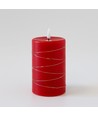 LED-Kerze mit Lichterkette, 12,5cm, Flammeneffekt - Ø7,5cm, rot