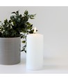 LED-Kerze 15cm, Schmelz-Optik, Flammeneffekt - Ø7,5cm