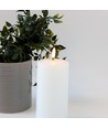 LED-Kerze 15cm, Schmelz-Optik, Flammeneffekt - Ø7,5cm