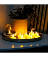 12er-Pack LED-Teelichter mit schöner Flammeneffekt - Wird komplett mit Batterien geliefert, sofort einsatzbereit