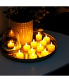 12er-Pack LED-Teelichter mit schöner Flammeneffekt - Wird komplett mit Batterien geliefert, sofort einsatzbereit
