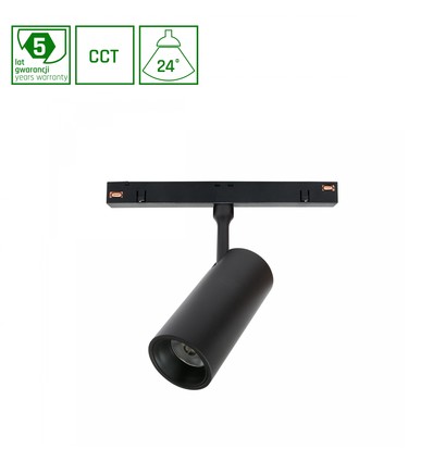 10W SMART LED Schienenspot - 950lm, 3000K, weißer Rand