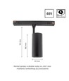 10W SMART LED Schienenspot - 950lm, 3000K, weißer Rand