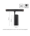 10W SMART LED Schienenspot - 950lm, 3000K, weißer Rand