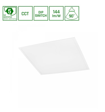 62x62 LED Panel, 25/40/45W - Einstellbare Wattzahl und CCT, 144lm/W, UGR19, 5 Jahre Garantie