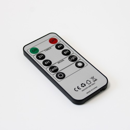 Fernbedienung für LED-Kerzen - 10 Tasten, Timer, Dimmer, Ein/Aus