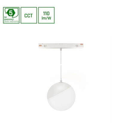 5W Ø10cm 48V Schienenspot für Magnetschiene - CCT, 85cm hoch, schwarz, 48V DC