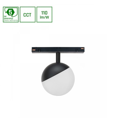 5W Ø10cm Shift Schienenspot für 48V - CCT, 48V DC, 400lm, für Niedervolt-Schienensystem