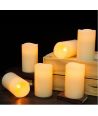 9er-Set LED-Außenkerzen, Fernbedienung, Ø5,5cm - Batterie, Timer