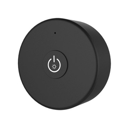LEDlife rWave schwarze runde Mini-Fernbedienung - 1 Zone, inkl. Magnethalter
