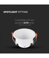 MR16/GU10 Downlight blendfrei - Exkl. Leuchtmittel, weiß, Lochausschnitt: Ø8,3 cm, Maße: Ø9,3 cm