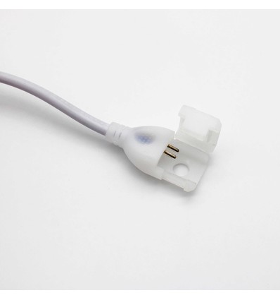 Stecker für 8x16 CLIP-ON 24V Neon Flex LED - Inkl. Endkappe, IP67, 24V