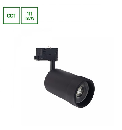 20W PAVA BASIC 3-Phasen-Schienenstrahler - Einstellbare CCT, 111lm/W, 20-45°, schwarz