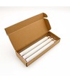 3er-Pack weiße LED Stabkerzen, Flammen-Effekt - Ø2,2cm, Höhe: 24,5cm, inkl. Fernbedienung, Timer, Batterie