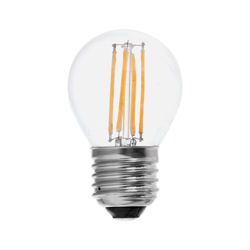 E27 4W 3-Stufen dimmbare LED Tropfenlampe - G45, Filament, Klarglas