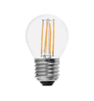 E27 4W 3-Stufen dimmbare LED Tropfenlampe - G45, Filament, Klarglas