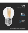 E27 4W 3-Stufen dimmbare LED Tropfenlampe - G45, Filament, Klarglas