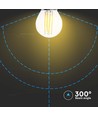 E27 4W 3-Stufen dimmbare LED Tropfenlampe - G45, Filament, Klarglas