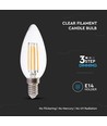 E14 4W 3-Stufen dimmbare LED-Kerzenlampe - Filament, warmweiß