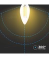 E14 4W 3-Stufen dimmbare LED-Kerzenlampe - Filament, warmweiß