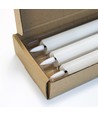 3er-Pack weiße LED Stabkerzen, Flammen-Effekt - Ø2,2cm, Höhe: 24,5cm, inkl. Fernbedienung, Timer
