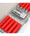 10er-Set LED-Weihnachtskerzen inkl. Fernbedienung - Batterie, Timerfunktion, kabellos, Halter für Weihnachtsbaum