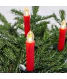 10er-Set LED-Weihnachtskerzen inkl. Fernbedienung - Batterie, Timerfunktion, kabellos, Halter für Weihnachtsbaum