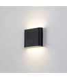 8W DuoLume Wandleuchte - Quadrat, IP65, schwarz, Up/Down, Innen/Außen, inkl. Leuchtmittel