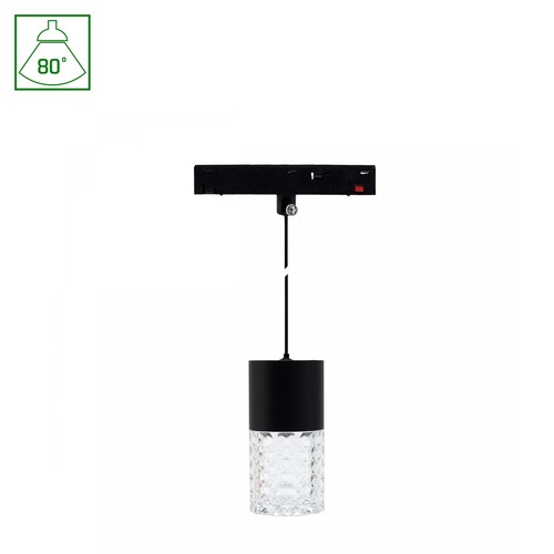 7W SHIFT BASIC HANGIT CRISTAL Schienenstrahler 48V - Warmweiß, 48V, Pendelleuchte für Schienensystem