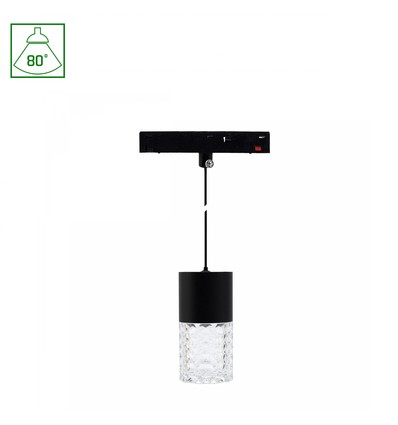 7W SHIFT BASIC HANGIT CRISTAL Schienenstrahler 48V - Warmweiß, 48V, Pendelleuchte für Schienensystem
