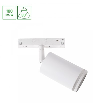 7W SHIFT BASIC Schienenspot - 100lm/W, NW, High CRI, 55x100x160 mm