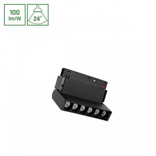6W SHIFT BASIC GRID XS Schienenstrahler, 48V - 4000K, 24 Grad, UGR19, 360lm, IP20