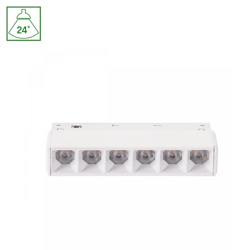 6W SHIFT Grid XS magnetischer Spot für Schiene, 48V - Weiß, 2700K, 11cm, IP20