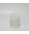 LED-Kerze mit Lichterkette, 10cm, Flammeneffekt - Ø7,5cm