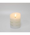 LED-Kerze mit Lichterkette, 10cm, Flammeneffekt - Ø7,5cm