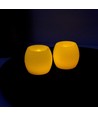 2er-Pack LED-Kugelkerzen, Flammeneffekt - Ø5 cm, 6 cm hoch, echtes Stearin