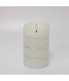 LED-Kerze mit Lichterkette, 12,5cm, Flammeneffekt - Ø7,5cm