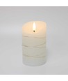 LED-Kerze mit Lichterkette, 12,5cm, Flammeneffekt - Ø7,5cm