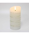 LED-Kerze mit Lichterkette, 15cm, Flammeneffekt - Ø7,5cm
