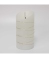 LED-Kerze mit Lichterkette, 15cm, Flammeneffekt - Ø7,5cm