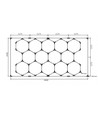 591W RA95 Hexagon LED 14 Felder + Rahmen Komplettset - Inklusive Stromanschluss