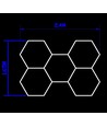 168W RA95 Hexagon LED 5 Felder Komplettset - Inkl. Stromanschluss