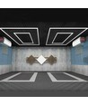 288W RA95 Lichtgitter LED 2 Rahmen Komplettset Hexagon - Inkl. Stromanschluss