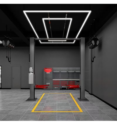 288W RA95 Lichtgitter LED 2 Rahmen Komplettset Hexagon - Inkl. Stromanschluss