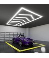 384W RA95 Lichtgitter LED + Rahmen Komplettset (Hexagon) - Inkl. Stromanschluss