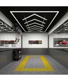 384W RA95 Lichtgitter LED + Rahmen Komplettset (Hexagon) - Inkl. Stromanschluss