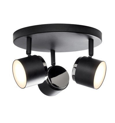 TEATER Rundel LED 3-Spot Lampe 13W 230V in Schwarz - Nielsen Light
